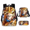 3 Piece Dragon Ball Z Backpack Cartoon Super Saiyan Goku Student Set BP40052094