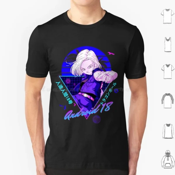 Android 18 T Shirt Cotton Men Women DIY Print Anime Android TS40052148