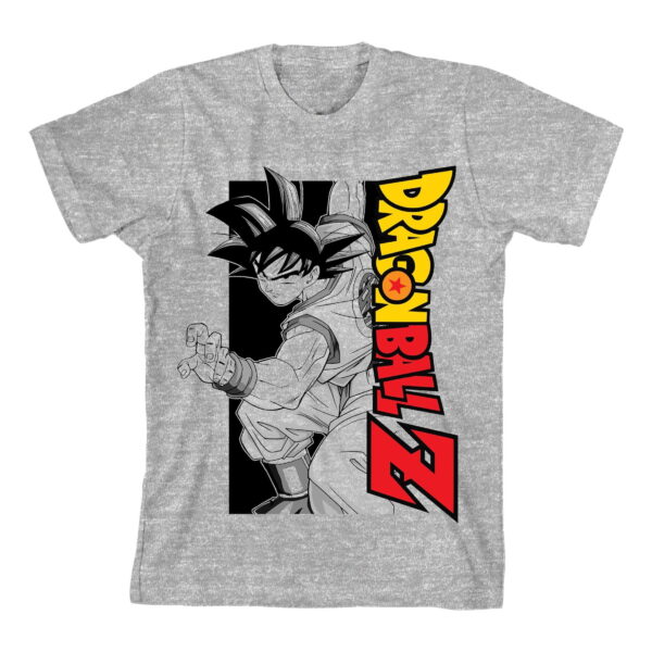Bioworld Dragon Ball Z Goku Rotated Logo Boy s Athletic Heather T Shirt Medium TS40052038