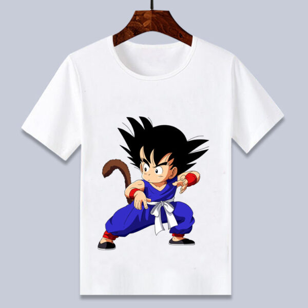 Clothing For Boys Girls Baby Goku Cartoon Print White Casual T Shirt 2 10T TS40052037