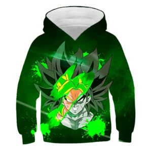 Dragon Ball Anime Print Green Broly Men_s Tracksuit Hoodie – HD30052092