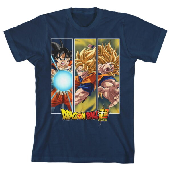 Dragon Ball Super Goku Saiyan Transformation Youth Navy T Shirt TS40052057