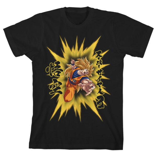 Dragon Ball Super Goku Super Saiyan Charge Youth Black T Shirt TS40052064