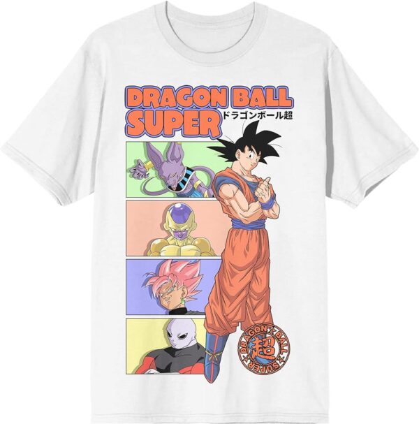 Dragon Ball Z Goku And Villains Men s White Vintage Graphic T Shirt TS40052034
