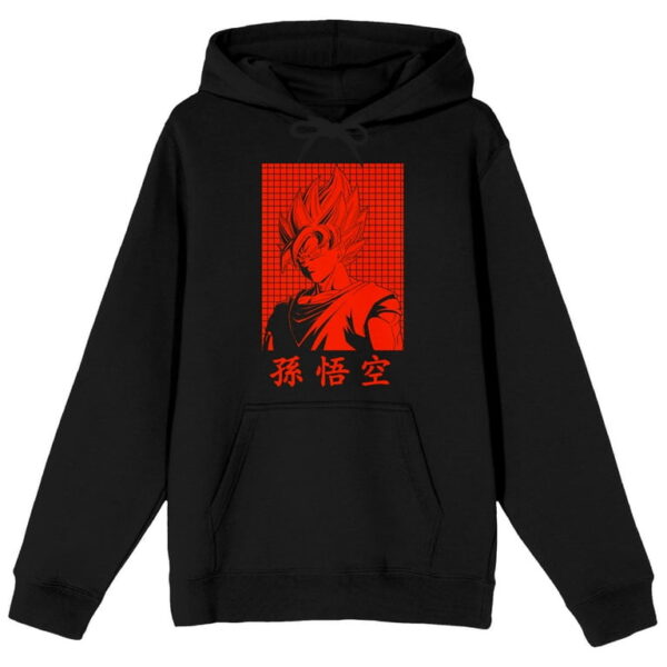 Dragon Ball Z Red Goku Black Graphic Hoodie for Big and Tall Men (3XL) – HD30052086