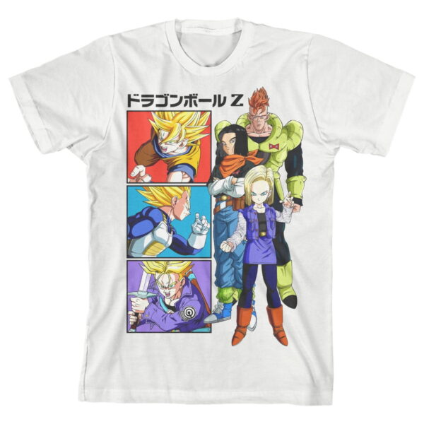 Dragon Ball Z Saiyans and Androids Boy s White T Shirt Medium TS40052152