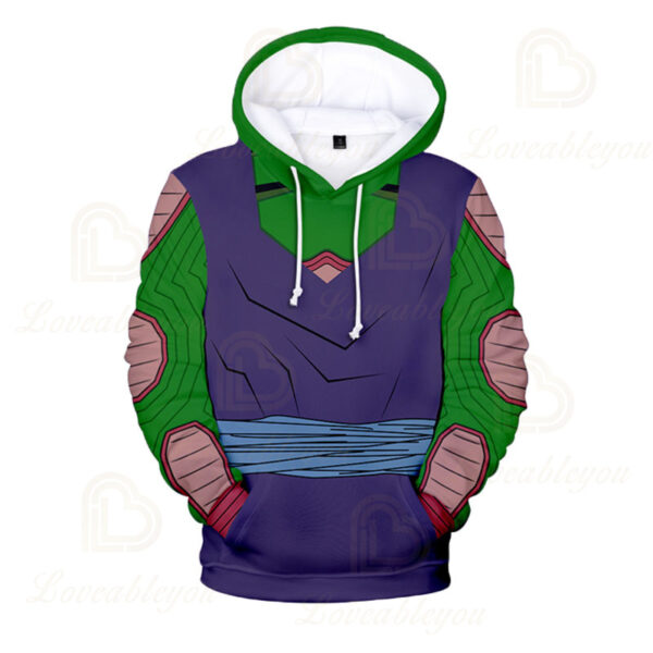New Dragon Ball Z Piccolo Hoodie Pocket Hooded Pullover – HD30052172