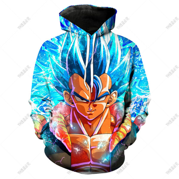 Super Saiyan Goku Ssj God Blue Dragon Ball Z 3D Print Boys_ Autumn Hoodie – HD30052050