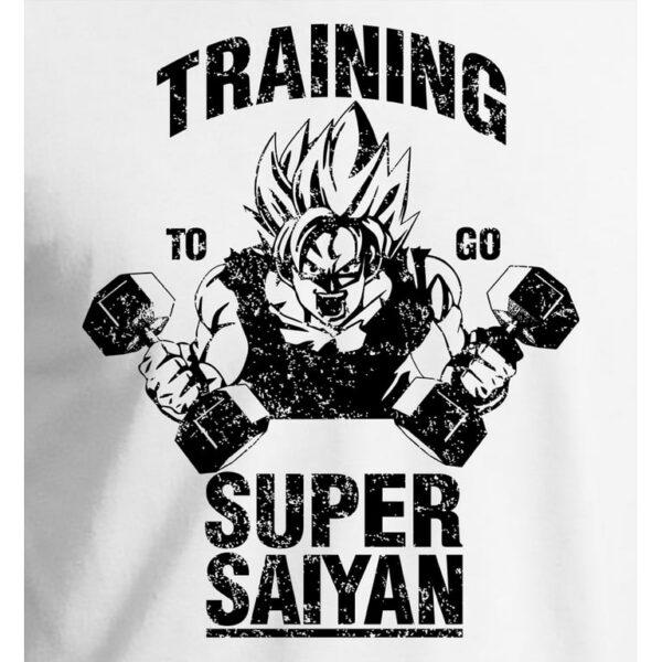 Training to Go Super Saiyan T Shirt Vintage Distressed White TS40052074