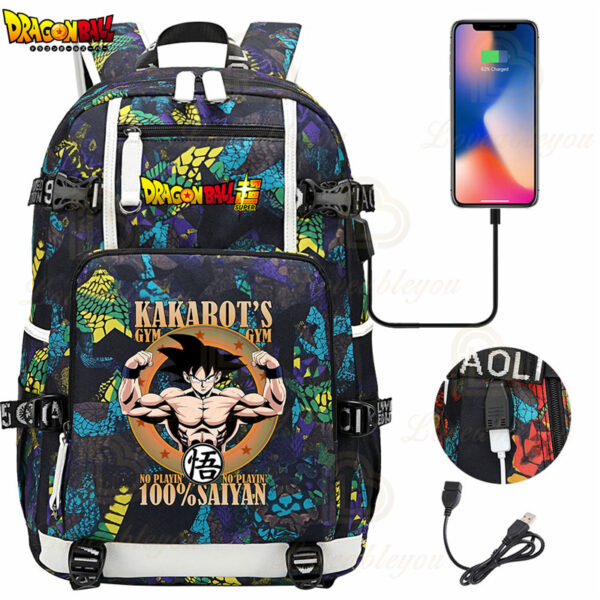 Vegeta IV Dragon Ball Z Backpack with USB and Goku Design for Study BP40052055