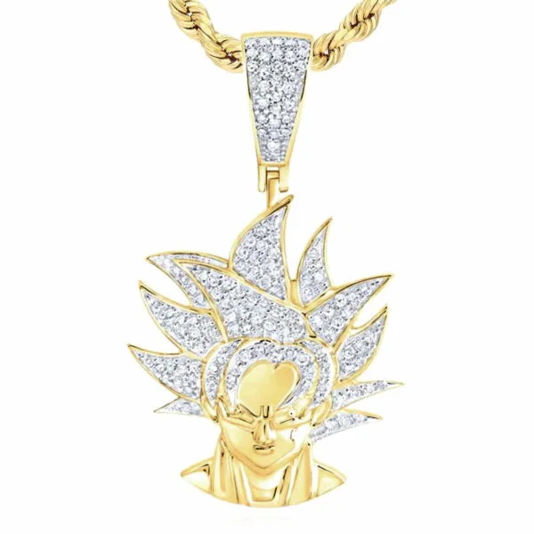 0.50CTW Natural Diamond 10K Yellow Gold Dragon Ball Son Goku JE06062057