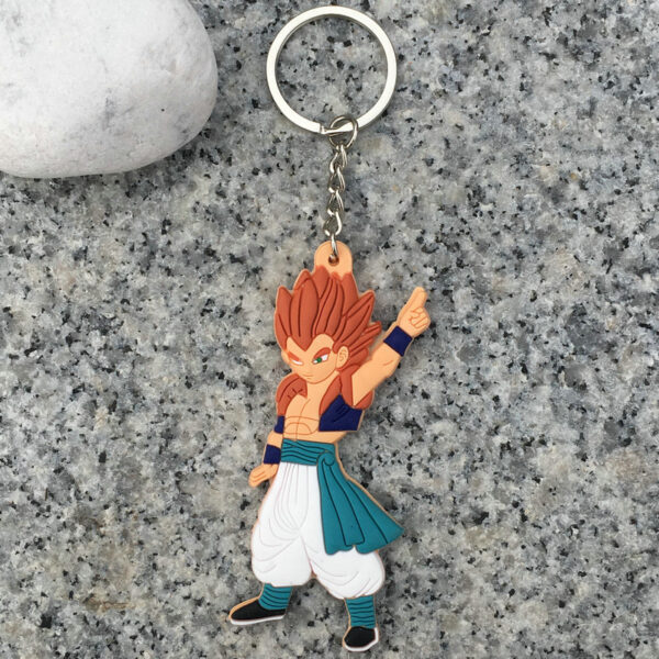 10 Style Anime Dragon Ball Z Figure Keychain PVC Goku Vegeta Key Ring Double Side Key Chain Key Holder Trinket Toys Gift KC07062285