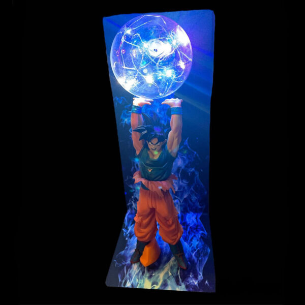 14 Dragon Ball Z Saiyan Son Gokou Statue Figure LED Lamp Genki Dama Spirit Bomb LA10062035