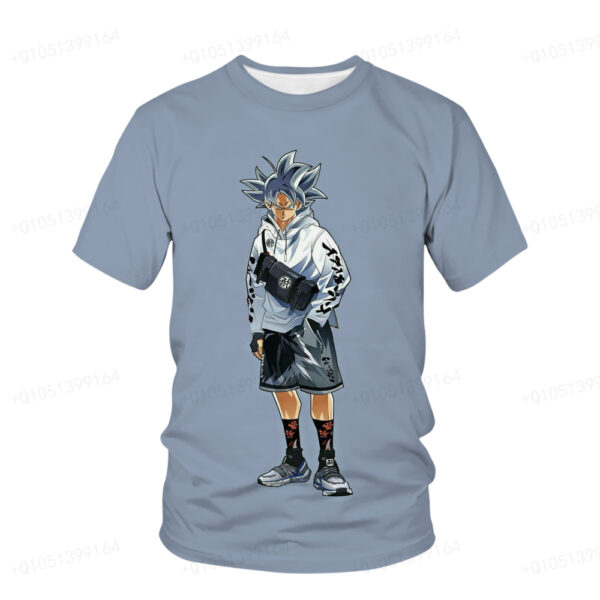 2023 New Dragon Ball Super 3D Printing Super Saiya Man Goku T Shirt Children Cartoon Clothing Casual Comfort 3 14T Y2K T Shirt SW11062423