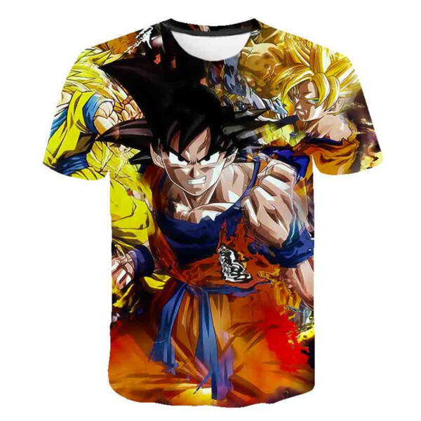 2023 New Men s Dragon Ball Z Anime 3D Printing Son Goku Vegeta Kids Short Sleeve T Shirt Tops Boys Casual Clothing SW11062475