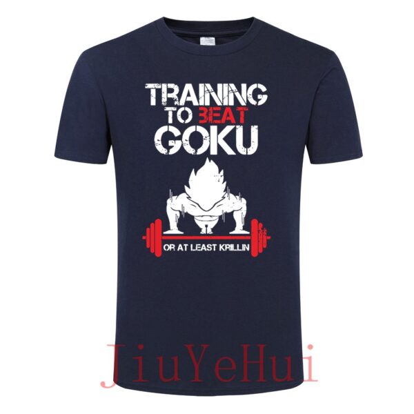 2023 Training to Beat Goku T Shirt Z Anime Tee 100 Cotton High Quality Super Nerdy Fitness T shirt SW11062538