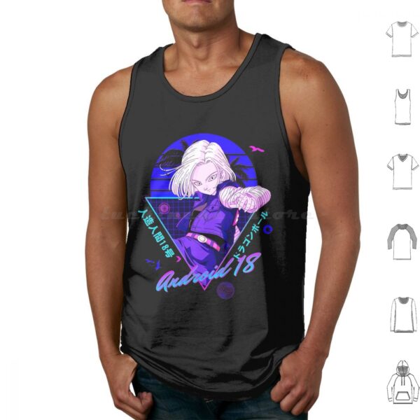 Android 18 Tank Tops Print Cotton Anime Android 18 Trunks TT07062128