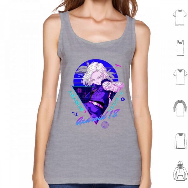 Android 18 Tank Tops Print Cotton Anime Android 18 Trunks TT07062133