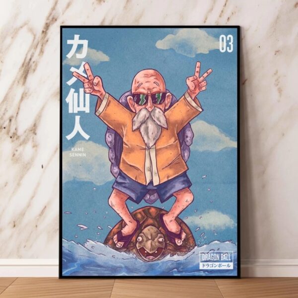 Anime Art Dragon Ball Masters Roshi Goku Home Decor Painting Living Room Canvas Hd Printing Poster Samurai Wall Mural WA07062261