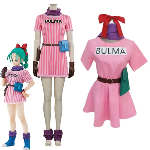 Anime Bulma Cosplay Costume Halloween Outfit CO07062481