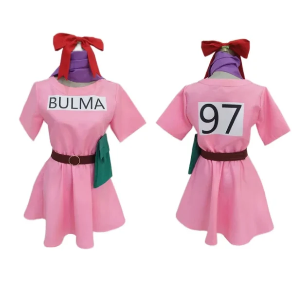Anime Bulma Cosplay Outfit Dress and Vest for Halloween CO07062501