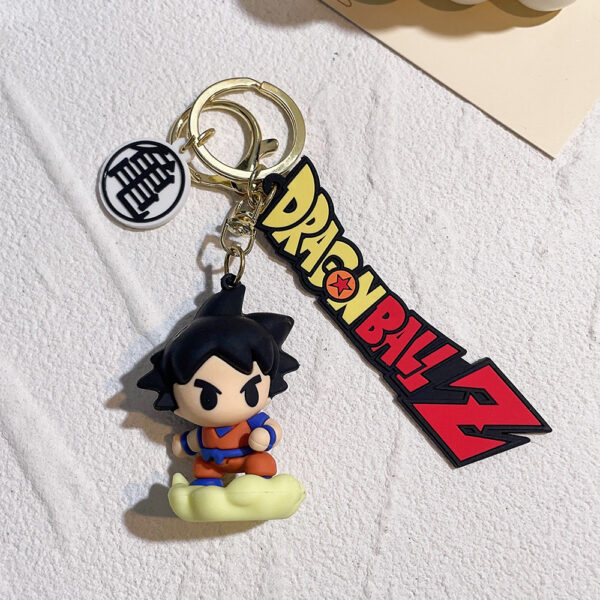 Anime Dragon Ball Figure Silicone Keychains Son Goku Keyrings KC07062629