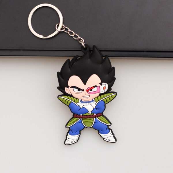 Anime Dragon Ball Z Saiyan Goku Vegeta PVC Keychain KC07062182