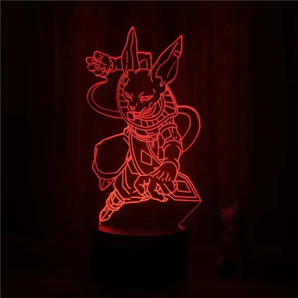 Anime Goku Beerus Ultra Instinct Figure Dragon Ball Z Super Saiyan 3D Lamp LED Night Light Goku Birusu Broly Table Lamp Gift LA10062134