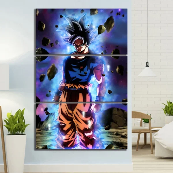 Anime Paintings for Wall Decor 3 Piece Mastered Ultra Instinct Goku Dragon Ball Super Poster WA07062081