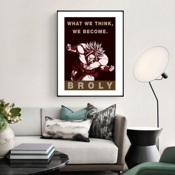 Anime Poster Goku Trunks Broly Canvas Painting Wall Art Quotes Room Decor PO11062003