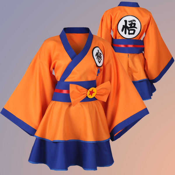 Anime Super Hero Disguise Goku Cosplay Lolita Kimono Dress CO07062117