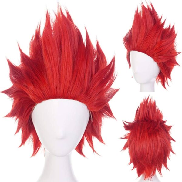 Anogol Wig Cap+ Short Red Anime Cosplay Wig CO07062405