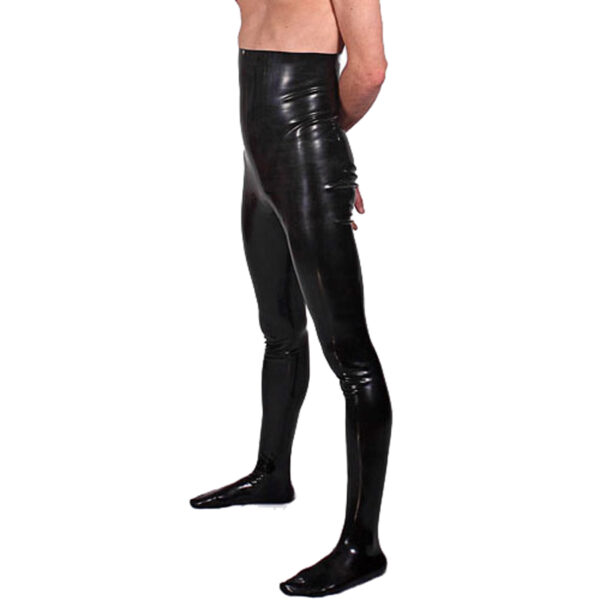 Black High Waist Sexy Latex Leggings With Feet Socks Rubber Pants Jeans Trousers Bottoms LG11062071