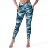 Blue Camo Yoga Pants Pockets Camouflage Print Leggings LG11062122