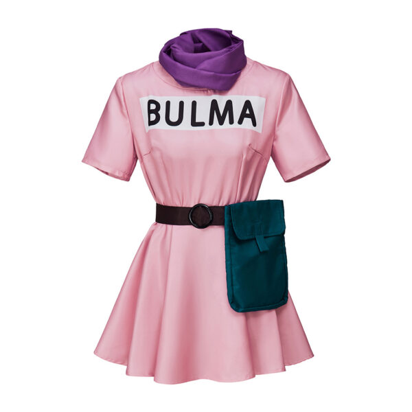 Bulma Cosplay Costume Pink Dress with Accessories for Women s Halloween Party CO07062480