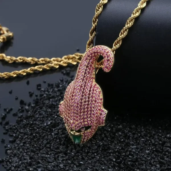 Buu cz Pendant Chain Necklace Iced Out Bling Shiny Jewellery JE06062080
