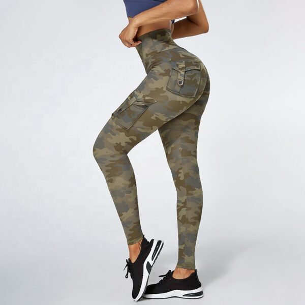 Camouflage Leggings Ladies Fitness Leggings Workout Exercises with Pockets Sexy Push ups Stretch Slim Leggings LG11062100
