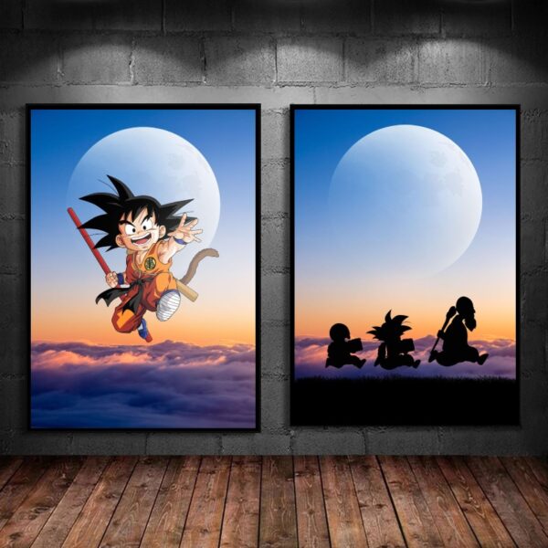 Canvas Posters Dragon Ball Goku Decor Gifts Modular Prints Picture Modern Home Wall Decoration Living Room Kid Action Figures WA07062182