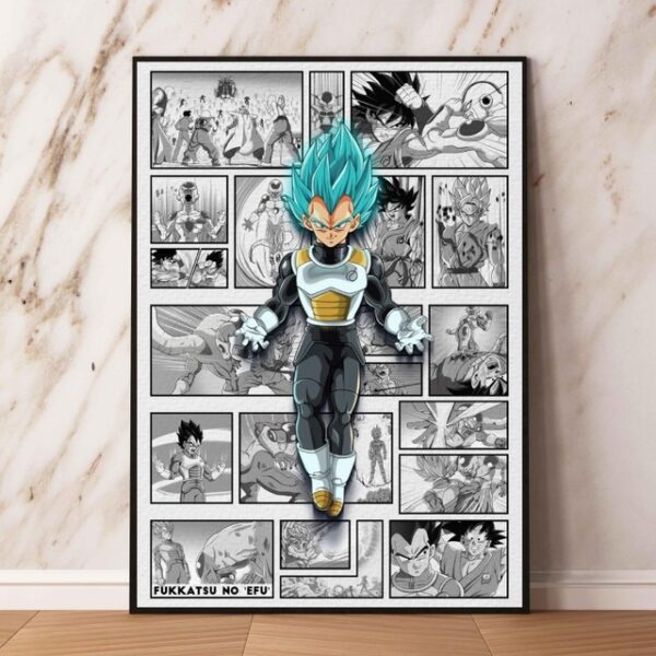 Canvas Printing Dragon Ball Anime Goku Vegeta Room Home WA07062276