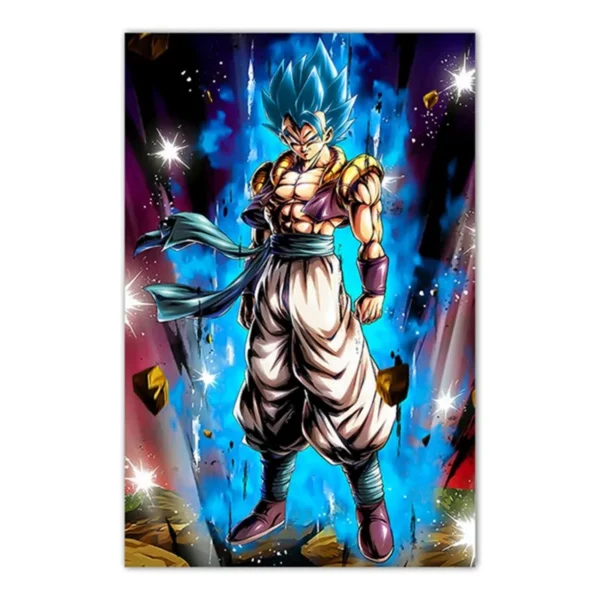 Classic Dragon Ball Goku Vegeta Starry Night Two Dimensional Motion HD Poster Canvas Mural Decoration Painting Gift WA07062136