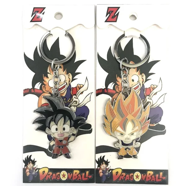 DBZ Dragon Ball Z Young Goku Super Saiyan Keychain 2PCS Set USA KC07062622
