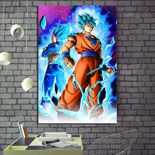 Digital Art Super Saiyan Blue Goku Poster PO11062119