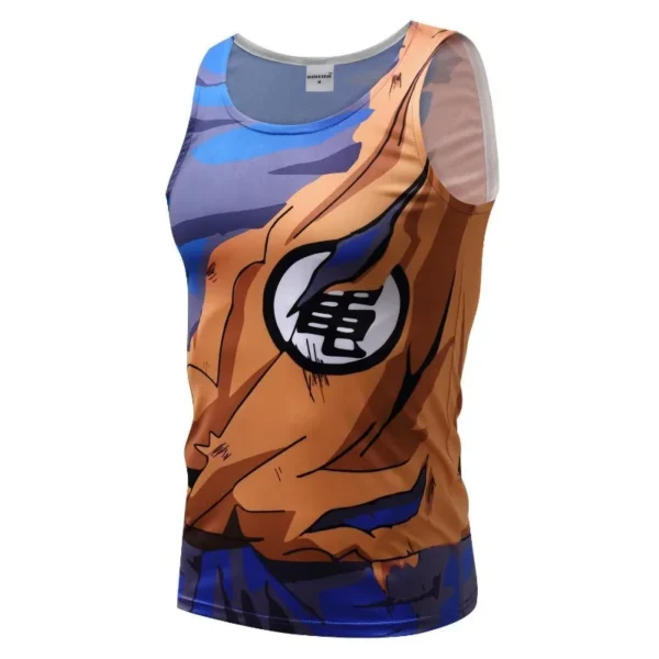 Dragon Ball Anime Tank Tops Goku Vest Singlet Gym Waistcoat Fitness Male Print Clothing Quick Drying Sportswear Sleeveless Shirt TT07062170