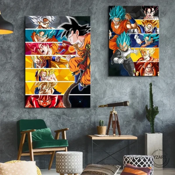 Dragon Ball Characters Anime Collection Canvas Poster Wall WA07062191