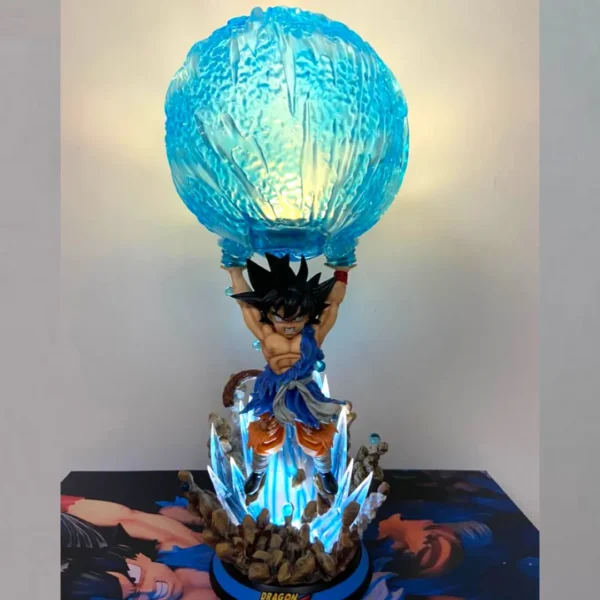 Dragon Ball Gt Son Goku Spirit Bomb Super Saiyan Statue Figure Lights Model GK LA10062058