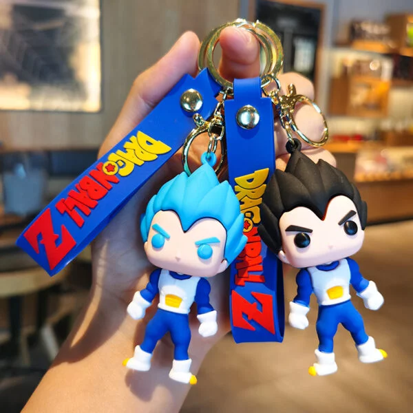 Dragon Ball Keychain PVC Cartoon Anime Figure Son Goku Piccolo Vegeta Beerus Action Figures Keychain KC07062048