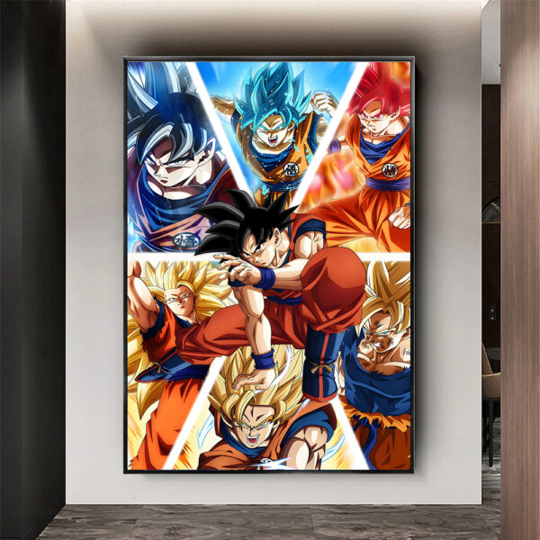 Dragon Ball Poster Goku Canvas Painting Japanese Anime Wall WA07062242