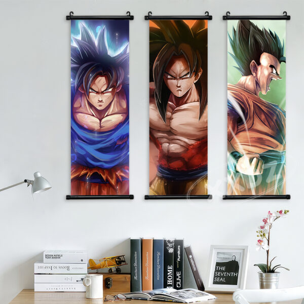 Dragon Ball Poster Goku Home Decoration Kakarot Scroll Picture Anime Hanging Painting Saiyan Canvas Movie Theater Wall Artwork WA07062252