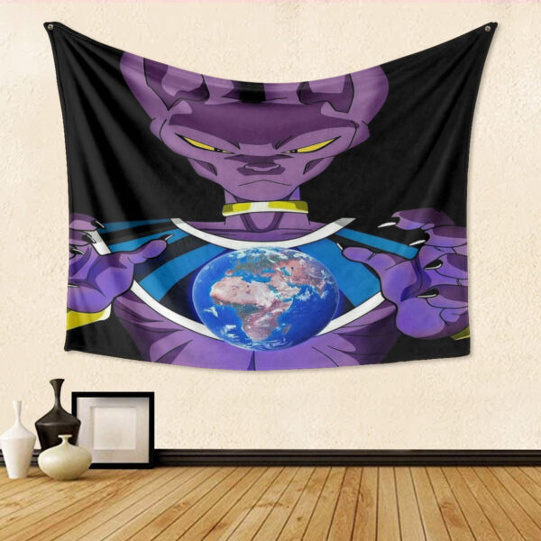 Dragon Ball Super Beerus God of Destruction Earth Tapestry TA10062037