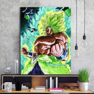 Dragon Ball Super Broly Movie Poster Canvas Wall Art Legendary Super Saiyan Broly TA10062234